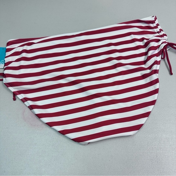 Oasis Red and White Nautical Bikini Brief - Picture 5 of 6